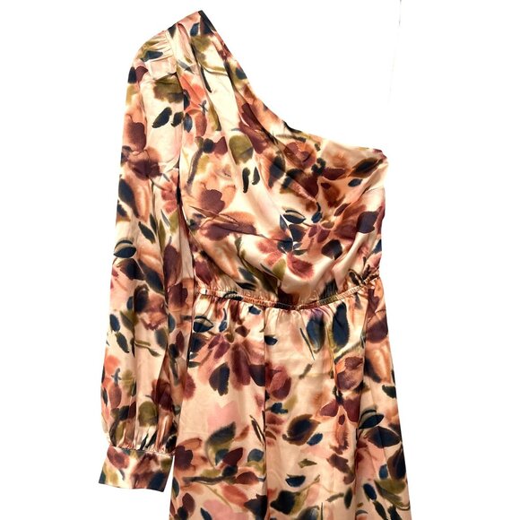 Lost + Wander Thea One-Shoulder Cream Floral Maxi Dress With Tie Waist S - Picture 2 of 6